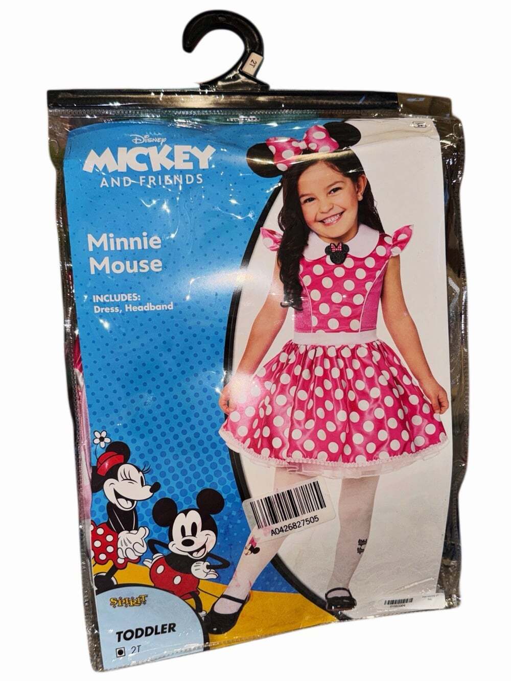 Mickey & Friends Spirit Halloween Pink Polkadot Minnie Mouse Costume Dress Only